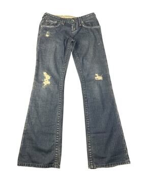 Stitch’s Men’s Authentic Tailored Distressed Bootcut Jeans Size: 28x35